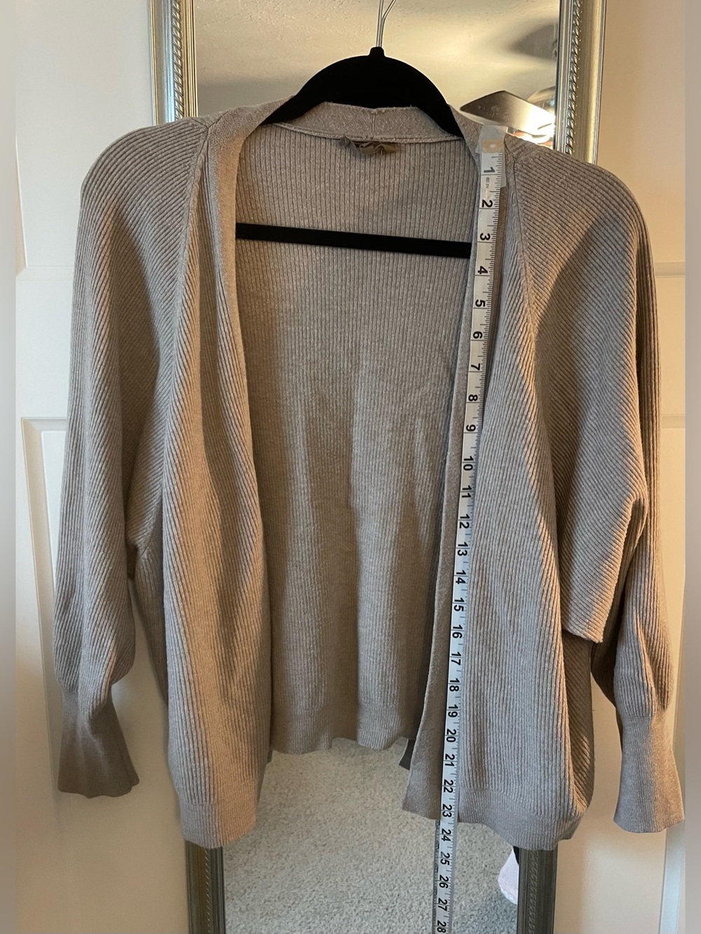 Open-Front Ribbed Women's Sweater Cardigan